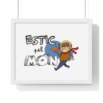 Poster enmarcado horizontal - Blanco - Camiseta «Estic pel món» Poster enmarcado horizontal - Blanco - Camiseta «Estic pel món»