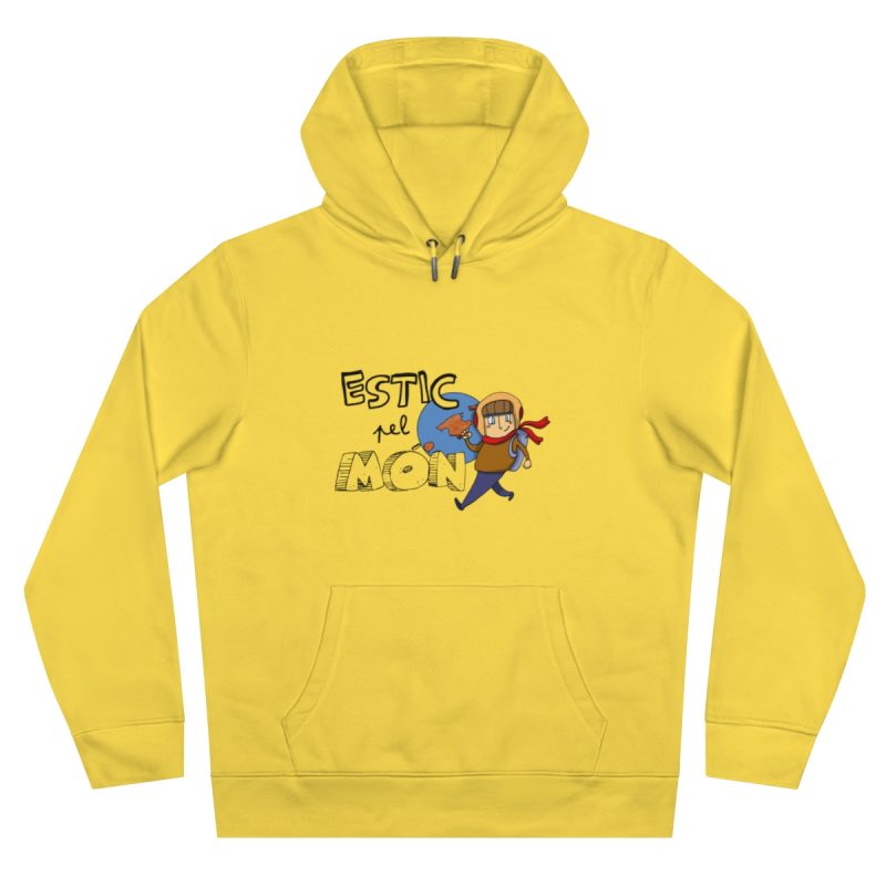 Sudadera con capucha King - Amarillo chispa - Camiseta «Estic pel món»