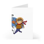 Tarjetas de felicitacion (7 uds.) - Camiseta «Estic pel món»