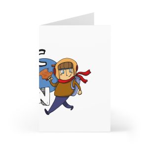 Tarjetas de felicitacion (7 uds.) - Camiseta «Estic pel món»