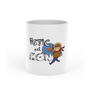 Taza con asa de corazon - Blanco - Camiseta «Estic pel món»