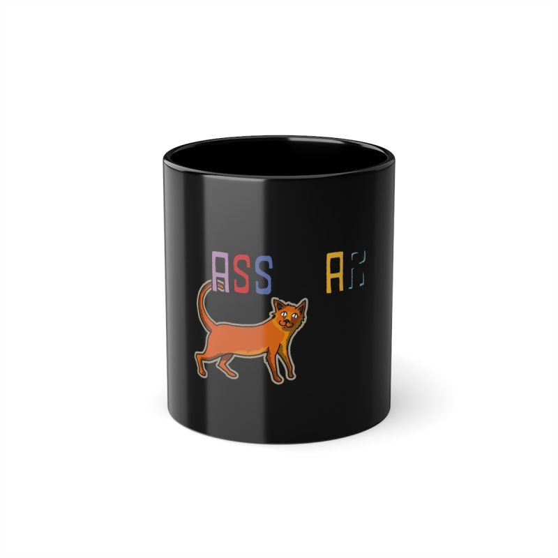 Taza negra 325 ml - Negro - Dimarts a passejar gats Taza negra 325 ml - Negro - Dimarts a passejar gats