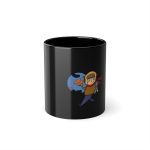 Taza negra 325 ml - Negro - Camiseta «Estic pel món»