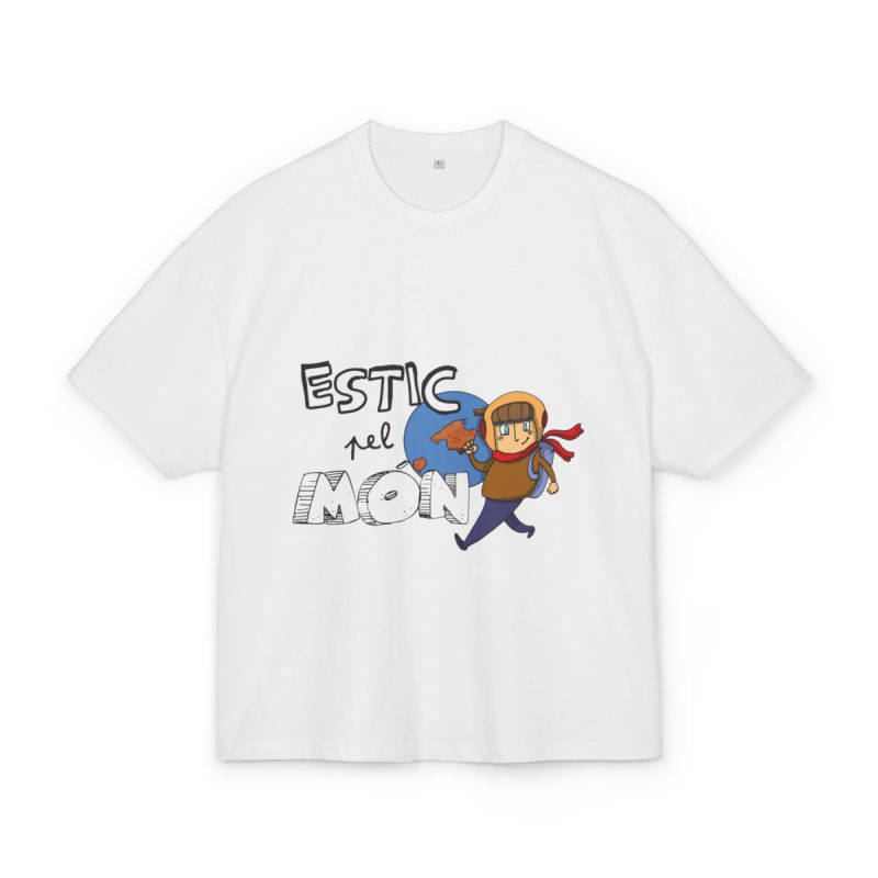 Camiseta box ultra gruesa - Blanco - Camiseta «Estic pel món»
