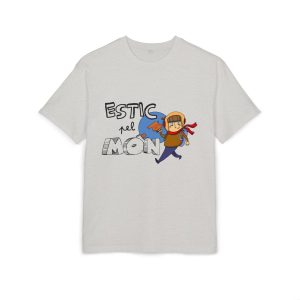 Camiseta oversize gruesa - Gris jaspeado claro - Camiseta «Estic pel món»