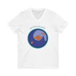 Camiseta cuello de pico - Blanco - Camiseta «Estic pel món redó»