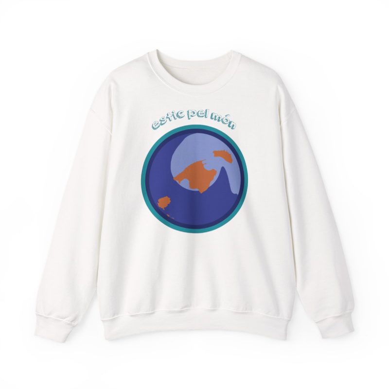 Sudadera cuello redondo - Blanco - Camiseta «Estic pel món redó»