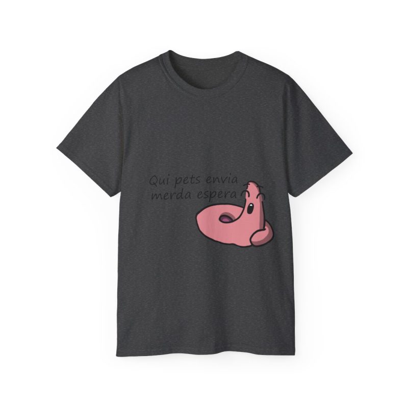 Camiseta ultra algodon - Gris oscuro jaspeado - Camiseta «Qui pets envia»