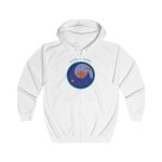 Sudadera con capucha y cremallera - Blanco artico - Camiseta «Estic pel món redó»