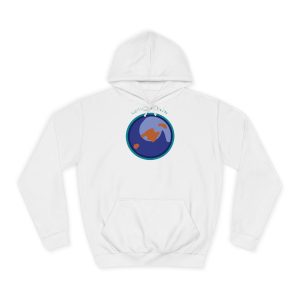 Sudadera universitaria - Blanco artico - Camiseta «Estic pel món redó»