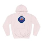 Sudadera universitaria - Rosa bebe - Camiseta «Estic pel món redó»