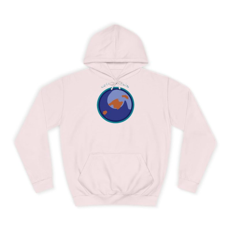 Sudadera universitaria - Rosa bebe - Camiseta «Estic pel món redó»
