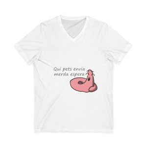 Camiseta cuello de pico - Blanco - Camiseta «Qui pets envia»