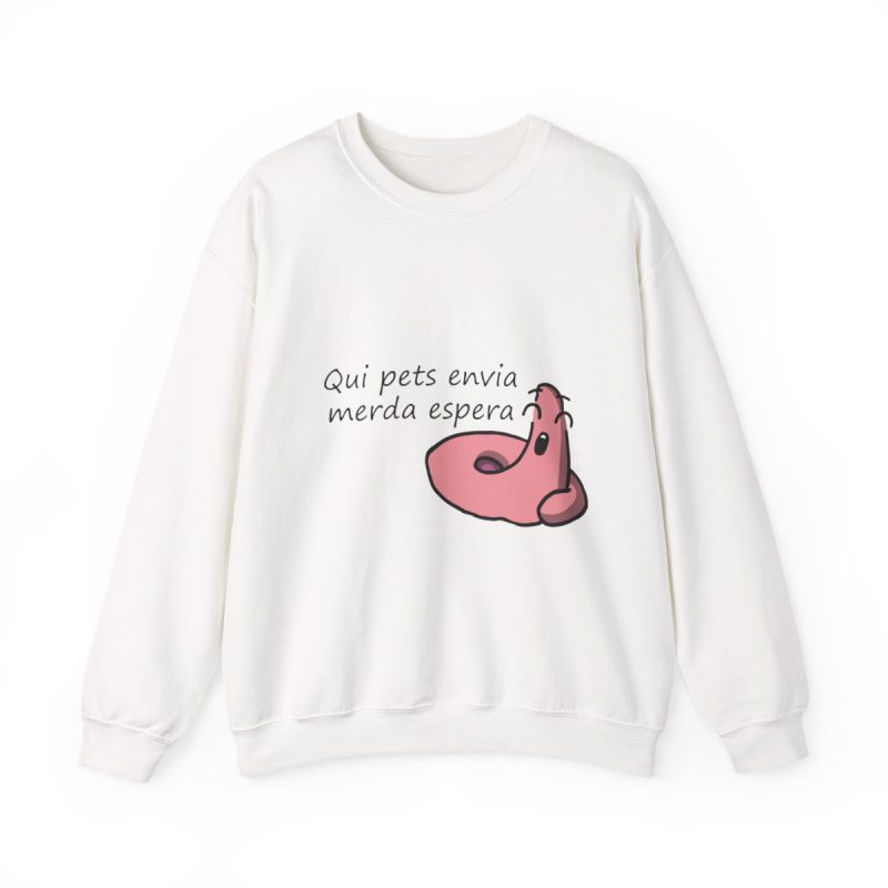 Sudadera cuello redondo - Blanco - Camiseta «Qui pets envia»