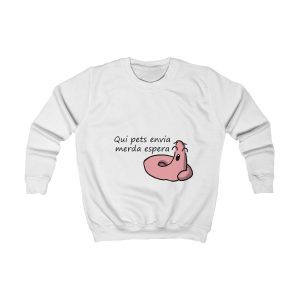 Sudadera infantil - Blanco artico - Camiseta «Qui pets envia»