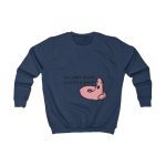 Sudadera infantil - Azul marino Oxford - Camiseta «Qui pets envia»
