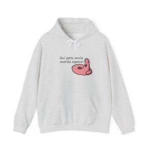 Sudadera con capucha - Gris ceniza - Camiseta «Qui pets envia»