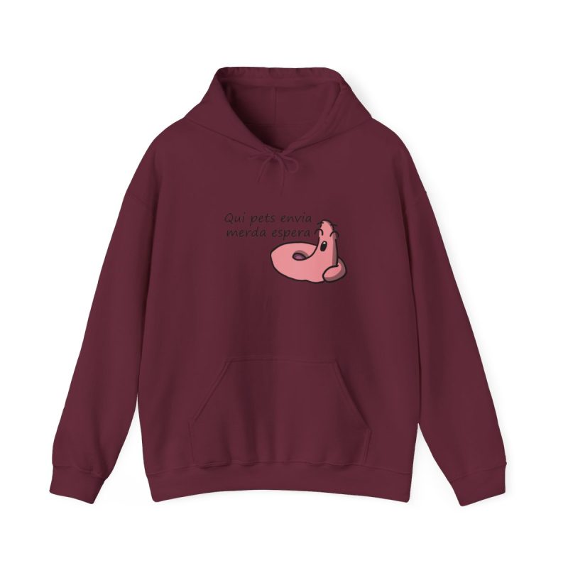 Sudadera con capucha - Granate - Camiseta «Qui pets envia»