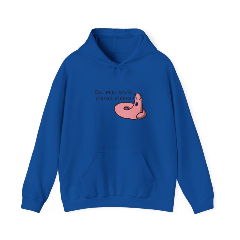 Sudadera con capucha - Azul royal - Camiseta «Qui pets envia»