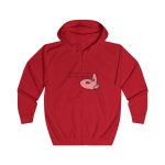 Sudadera con capucha y cremallera - Rojo fuego - Camiseta «Qui pets envia» Sudadera con capucha y cremallera - Rojo fuego - Camiseta «Qui pets envia»