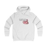 Sudadera universitaria mujer - Blanco artico - Camiseta «Qui pets envia»