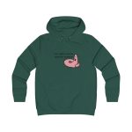 Sudadera universitaria mujer - Verde botella - Camiseta «Qui pets envia»