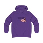 Sudadera universitaria mujer - Morado - Camiseta «Qui pets envia»
