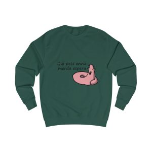 Sudadera clasica - Verde botella - Camiseta «Qui pets envia»