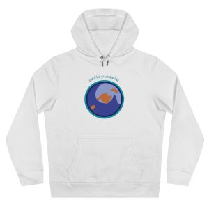 Sudadera con capucha King - Blanco - Camiseta «Estic pel món redó»