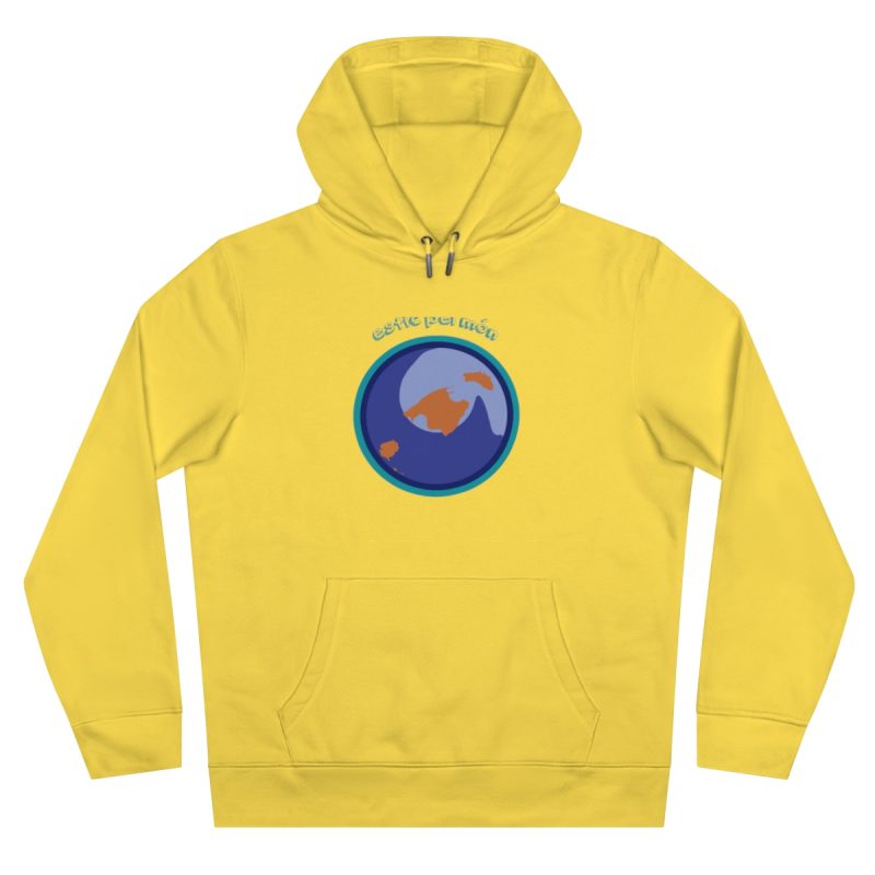 Sudadera con capucha King - Amarillo chispa - Camiseta «Estic pel món redó»