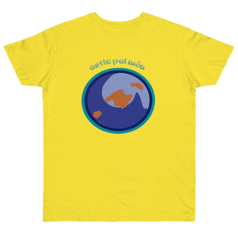 Camiseta punto liso - Amarillo solar - Camiseta «Estic pel món redó»