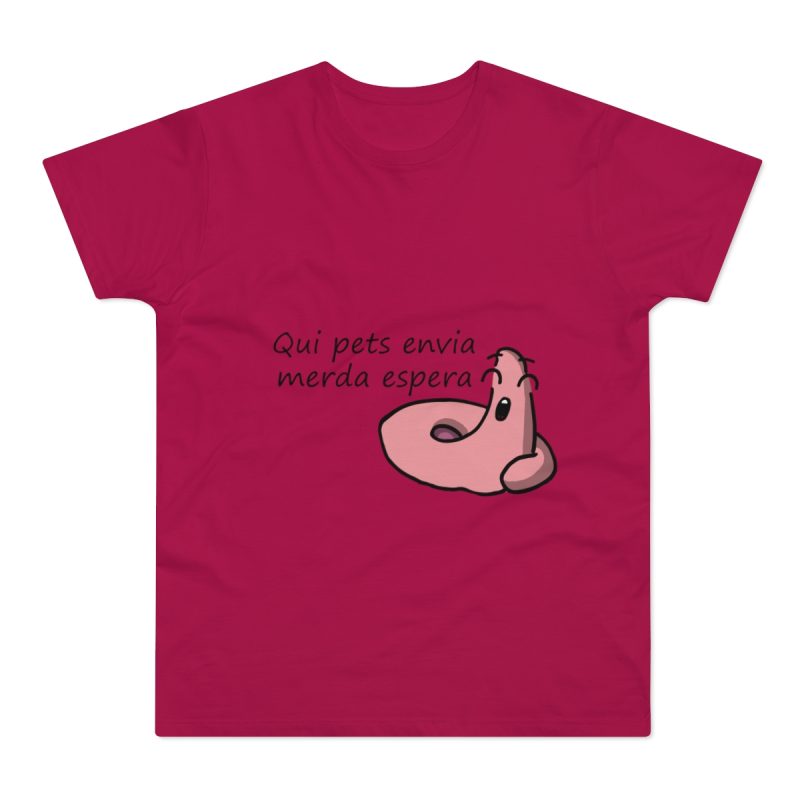 Camiseta hombre punto liso - Sorbete - Camiseta «Qui pets envia»