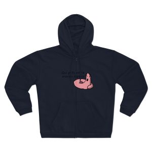 Sudadera capucha con cremallera premium - Azul marino - Camiseta «Qui pets envia»