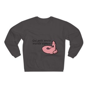 Sudadera cuello redondo premium - Antracita - Camiseta «Qui pets envia»
