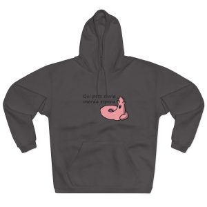 Sudadera con capucha cerrada - Antracita - Camiseta «Qui pets envia»
