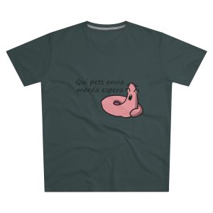 Camiseta hombre corte moderno - Gris marengo - Camiseta «Qui pets envia»