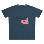 Camiseta hombre corte moderno - Azul vaquero - Camiseta «Qui pets envia»