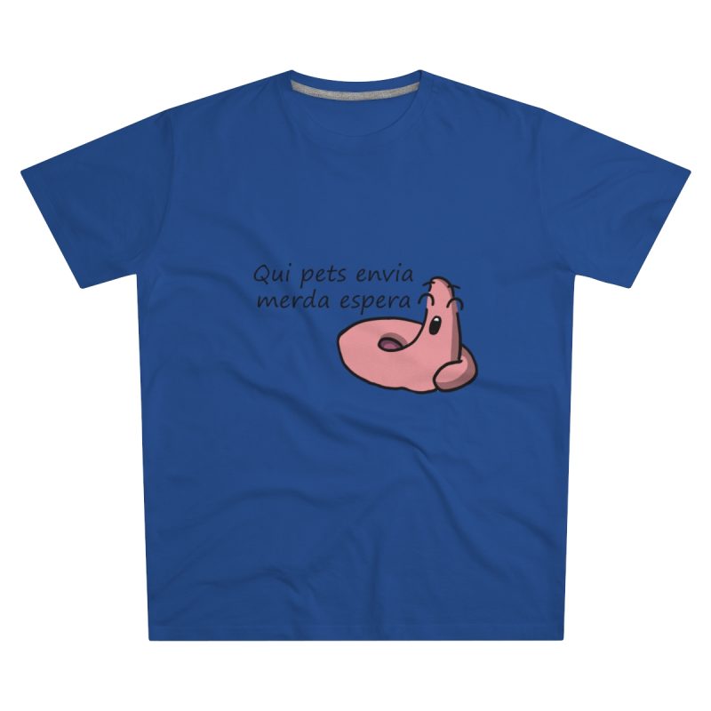 Camiseta hombre corte moderno - Azul royal intenso - Camiseta «Qui pets envia»