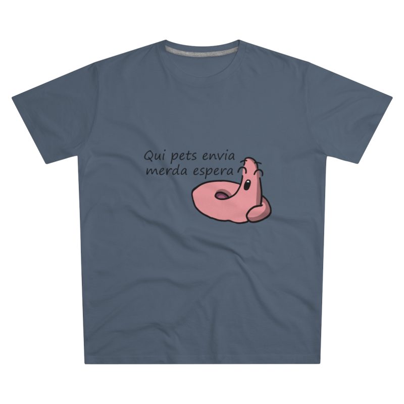 Camiseta hombre corte moderno - Azul marino - Camiseta «Qui pets envia»