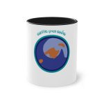 Taza bicolor - Negro - Camiseta «Estic pel món redó»