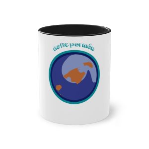 Taza bicolor - Negro - Camiseta «Estic pel món redó»