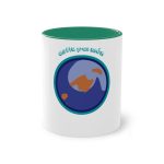 Taza bicolor - Verde oscuro - Camiseta «Estic pel món redó»