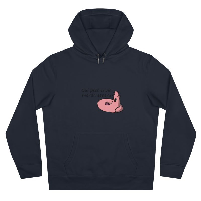 Sudadera con capucha King - Azul marino - Camiseta «Qui pets envia»