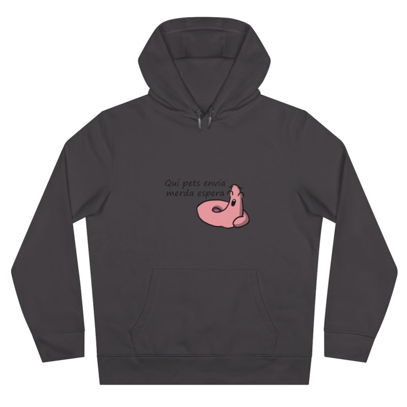 Sudadera con capucha King - Gris asfalto - Camiseta «Qui pets envia»