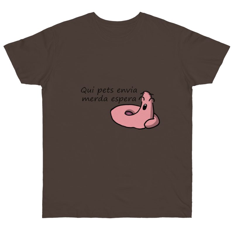 Camiseta punto liso - Marron oso - Camiseta «Qui pets envia»