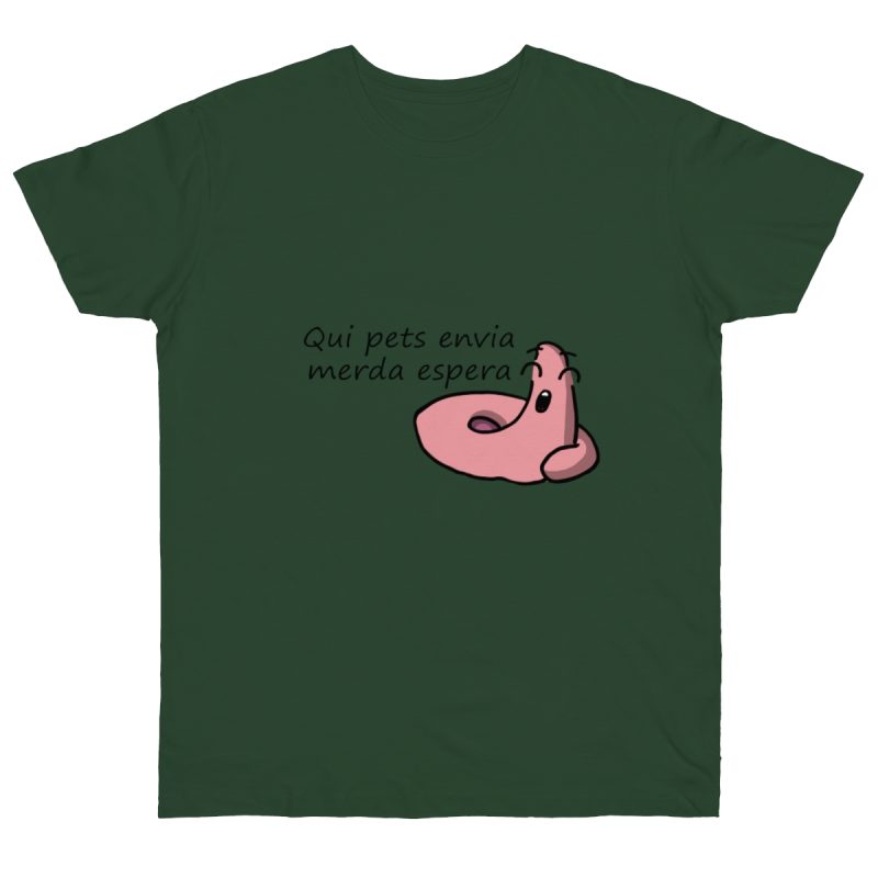 Camiseta punto liso - Verde botella - Camiseta «Qui pets envia»