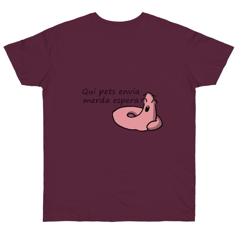 Camiseta punto liso - Burdeos - Camiseta «Qui pets envia»