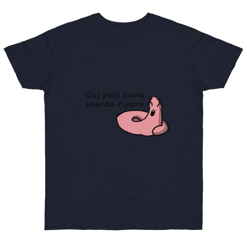 Camiseta punto liso - Azul marino - Camiseta «Qui pets envia»