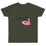 Camiseta punto liso - Caqui urbano - Camiseta «Qui pets envia»
