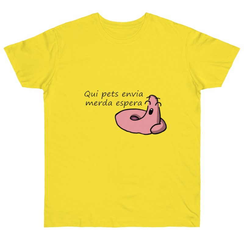 Camiseta punto liso - Amarillo solar - Camiseta «Qui pets envia»